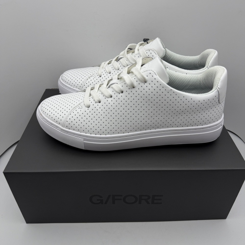 G/FORE Ladies US 7.5 Durf Perforated Leather Golf Shoe SNO White GLF000025 Women